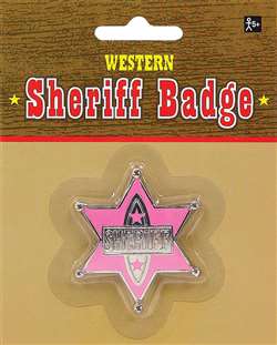 Sheriff Badge - Pink | Party Supplies