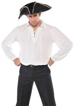 Men's Pirate Shirt - Ivory | Party Supplies