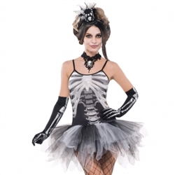 Black & Bone Petticoat Dress - Adult | Party Supplies