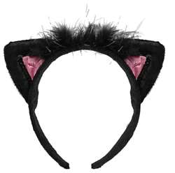 Cat Ears Headband - Pink & Black | Party Supplies