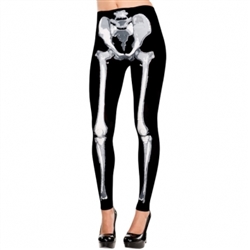 Skeleton Footless Tights - Adult | Party Supplies