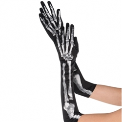 Skeleton Long Gloves | Party Supplies