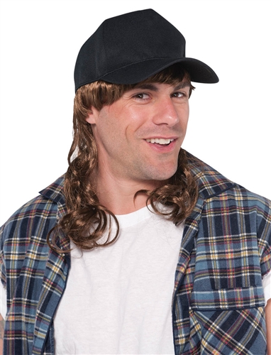 Trucker Hat with Mullet, Halloween Party Supplies