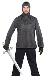 Chain Mail Tunic and Hood - Adult | Party Supplies