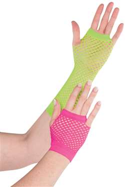 Fishnet Gloves - Neon | Party Supplies