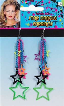 Star Dangle Earrings - Multi | Party Supplies