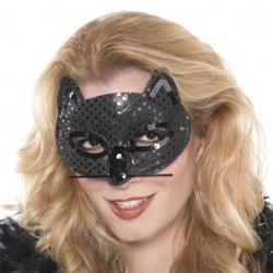 Black Fancy Cat Mask | Party Supplies