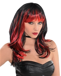 Red/Black Enchantress Wig | Party Supplies