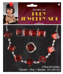 20's Ruby Jewelry Set | Party Supplies
