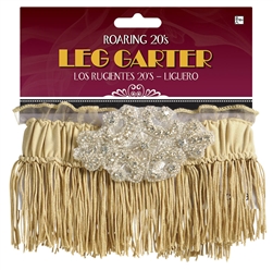Roaring 20's Fringe Garter - Champagne | Party Supplies