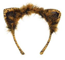 Black & Brown Tiger Ears Headband | Party Supplies