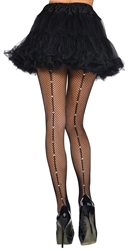 Black Crystal Fishnet Stockings - Adult Standard | Party Supplies