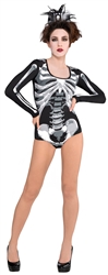 Black & Bone Bodysuit - Adult | Party Supplies