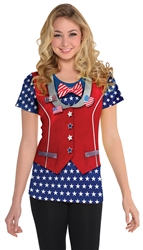 Patriotic Ladies' T-Shirt - S/M | Party Supplies