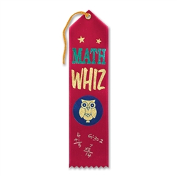 Math Whiz Award Ribbon