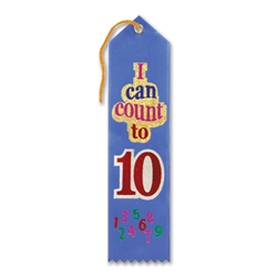 I Can Count to Ten Award Ribbon