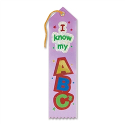 I Know My ABC's Award Ribbon