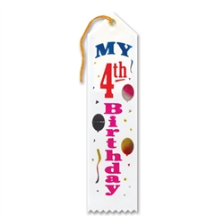 My 4th Birthday Award Ribbon