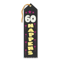 60 Happens Award Ribbon