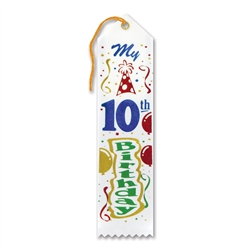 My 10th Birthday Award Ribbon