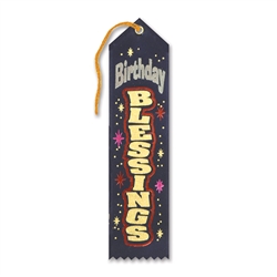 Navy Birthday Blessings Inspirational Ribbon