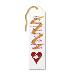 May Blessings Come From Heaven Inspirational Ribbon