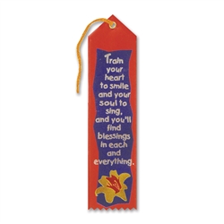 Train Your Heart To Smile Inspirational Ribbon