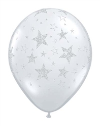 Glittered Stars Latex Balloons for Sale