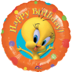 18" Tweety Birthday Spots Foil/Mylar Balloon