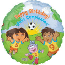 18" Dora & Diego Birthday Foil/Mylar Balloon