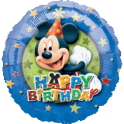 18" Mickey Birthday Stars Balloon
