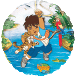 18" Go Diego Go Foil/Mylar Balloon