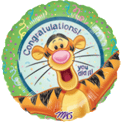 18" Tigger Congrats Balloon