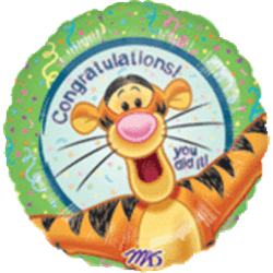 18" Tigger Congrats Balloon