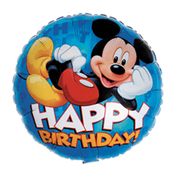 18" 3-D Mickey Happy Birthday Balloon