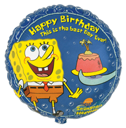 18" Spongebob Squarepants Birthday Foil/Mylar Balloon