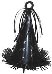 Black Fringed Foil Wrapped Balloon Weight