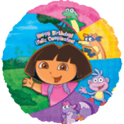 18" Dora & Friends Birthday Foil/Mylar Balloon