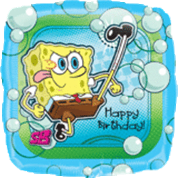 18" Spongebob Kick'N Birthday Foil/Mylar Balloon