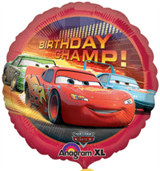 18" Cars Birthday Champ Foil/Mylar Balloon