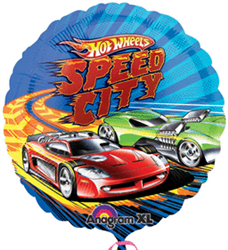 18" Hot Wheels Speed City Foil/Mylar Balloon