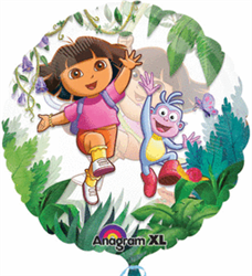 26" Dora the Explorer See-Thru Foil/Mylar Balloon