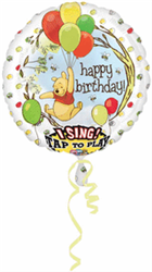 28" Pooh Birthday Sing-A-Tune Balloon