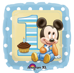 18" Mickey 1st Birthday Balloon