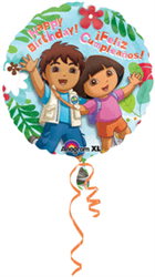 18" Dora and Diego Birthday Foil/Mylar Balloon