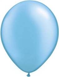 Pearl Azure Blue Latex Balloons