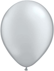 Metallic Silver Latex Balloons for Sale
