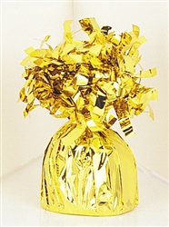 Gold Fringed Foil Wrapped Balloon Weight