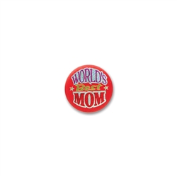 World's Best Mom Satin Button