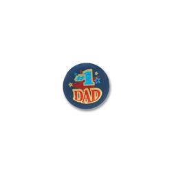 #1 Dad Satin Button